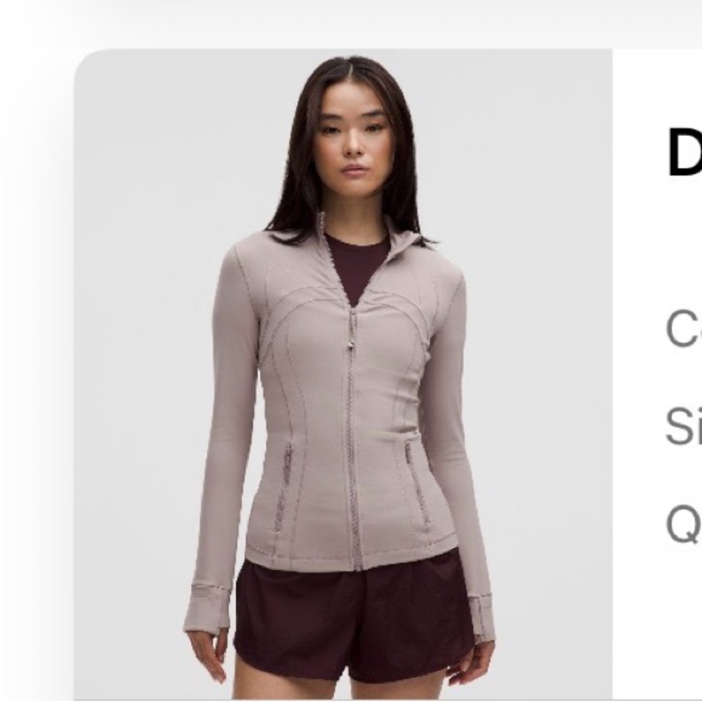 lululemon define Jacket mauve gray